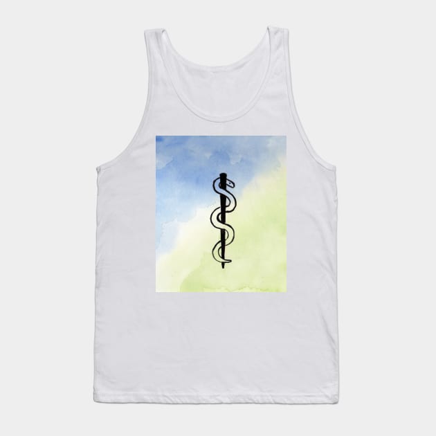 Asclepius Wand Tank Top by lindaursin